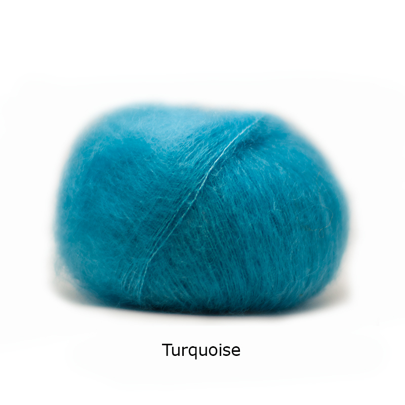 pelote laine mohair soie turquoise