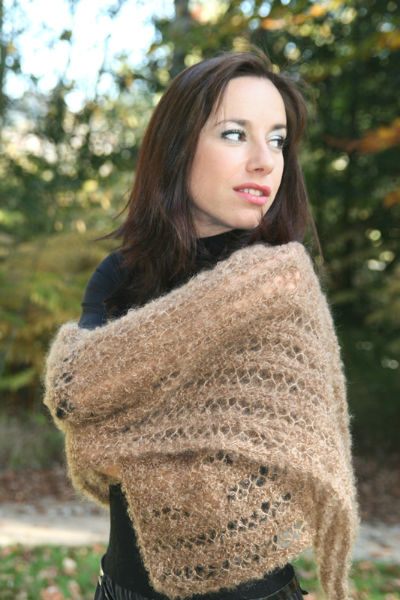 tricoter une echarpe en laine angora